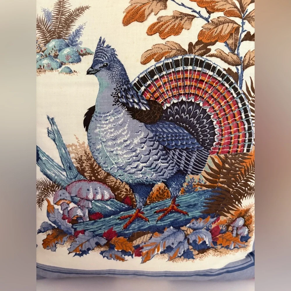 Ruffed Grouse Decorative embroidered/ Printed graphics Throw Pillow